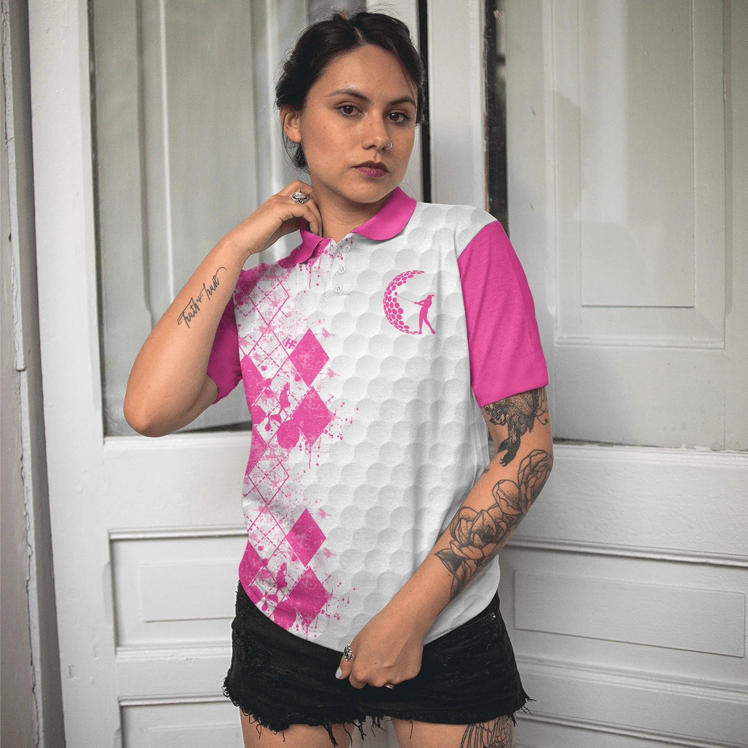 Golf Women Polo Shirt, I Don't Always Play Golf, Pinky Golfing Women Polo Shirts, Best Female Gift For Golf Lovers, Ladies, Golfers - Image 5