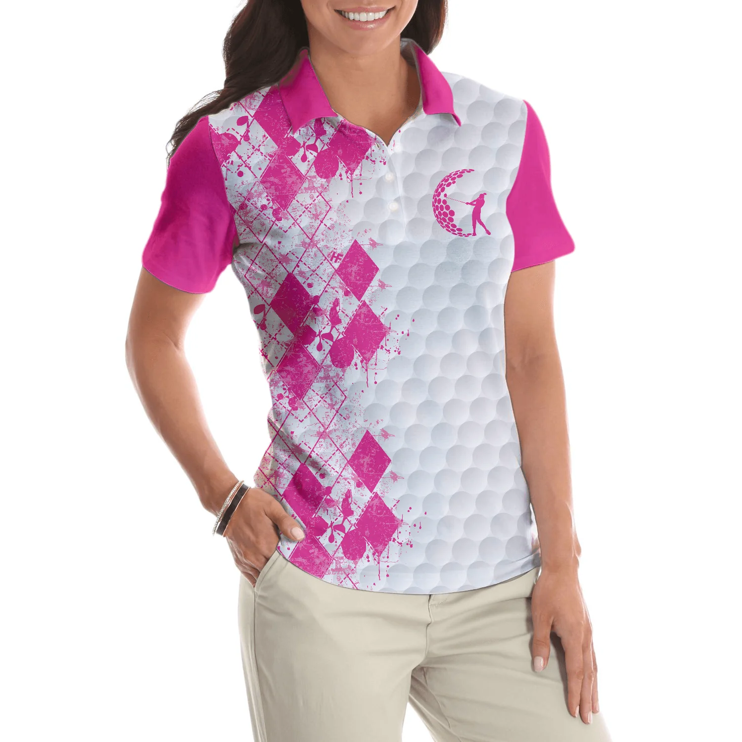 Golf Women Polo Shirt, I Don't Always Play Golf, Pinky Golfing Women Polo Shirts, Best Female Gift For Golf Lovers, Ladies, Golfers - Image 6