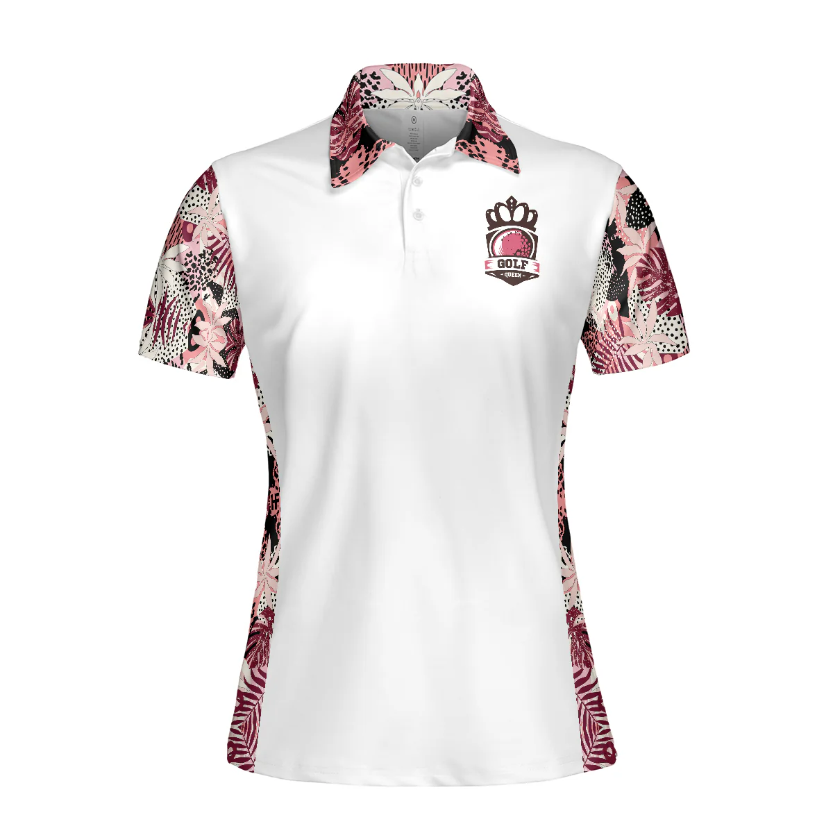 Golf Women Polo Shirt, I Golf Like A Girl Try To Keep Up, Flower Seamless Pattern Women Polo Shirts, Best Female Gift For Golf Lovers, Ladies, Golfers - Image 2