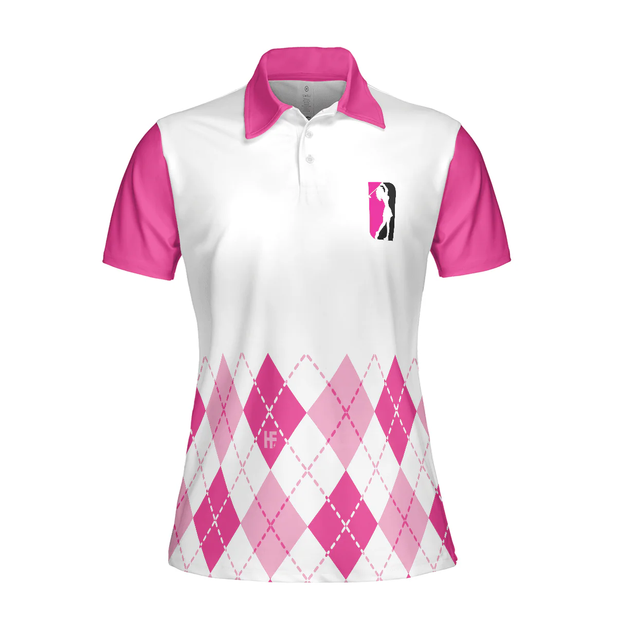 Golf Women Polo Shirt, I Never Lose At The 19th Hole, White And Pink Women Polo Shirts, Best Gift For Golf Lovers, Ladies, Female Golfers - Image 4