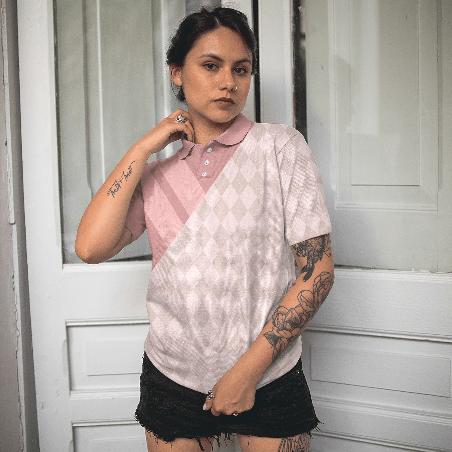 Golf Women Polo Shirt, Lady Play Golf Light Pink Women Polo Shirts, Best Golfing Gift For Ladies, Golfers, Golf Lovers, Some Grandmas Knit Real Women - Image 5
