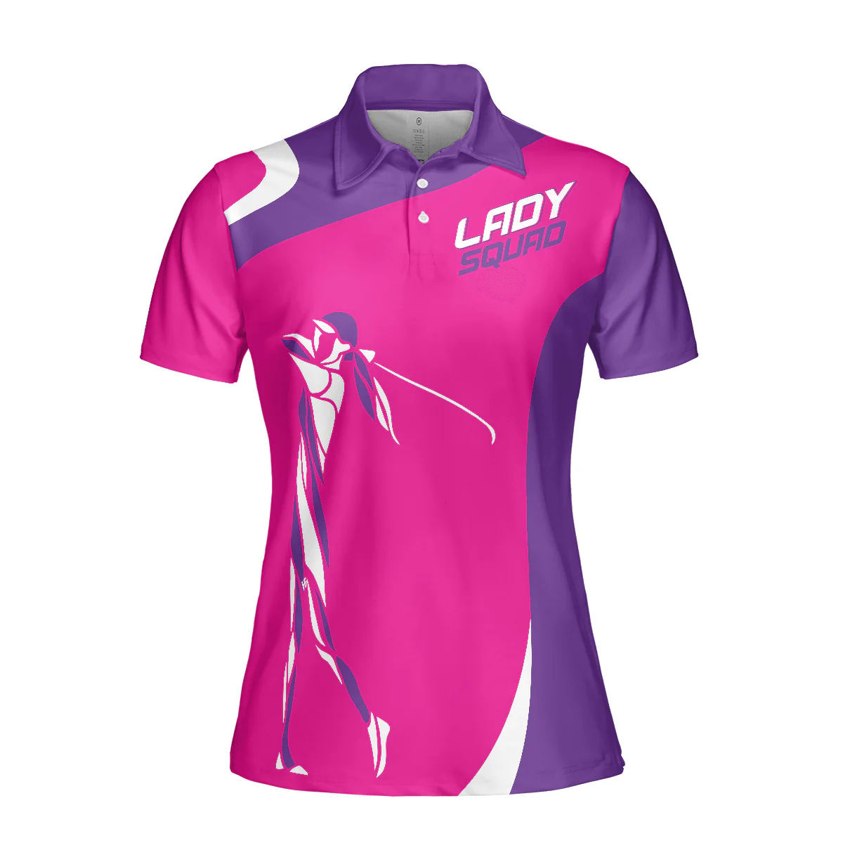 Golf Women Polo Shirt, Lady Squad Golf Girl Purple And Pink Women Polo Shirts, Unique Female Golf Gift For Golfers, Ladies, Golf Lovers - Image 4
