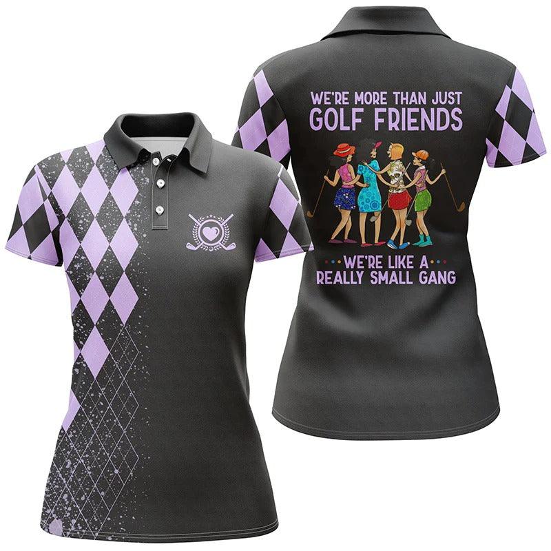 Golf Women Polo Shirt, Multi-color Polo Shirts, We're More Than Just Golf Friends We're Small Gang - Perfect Polo Shirt For Golfers, Golf Lovers - Image 3