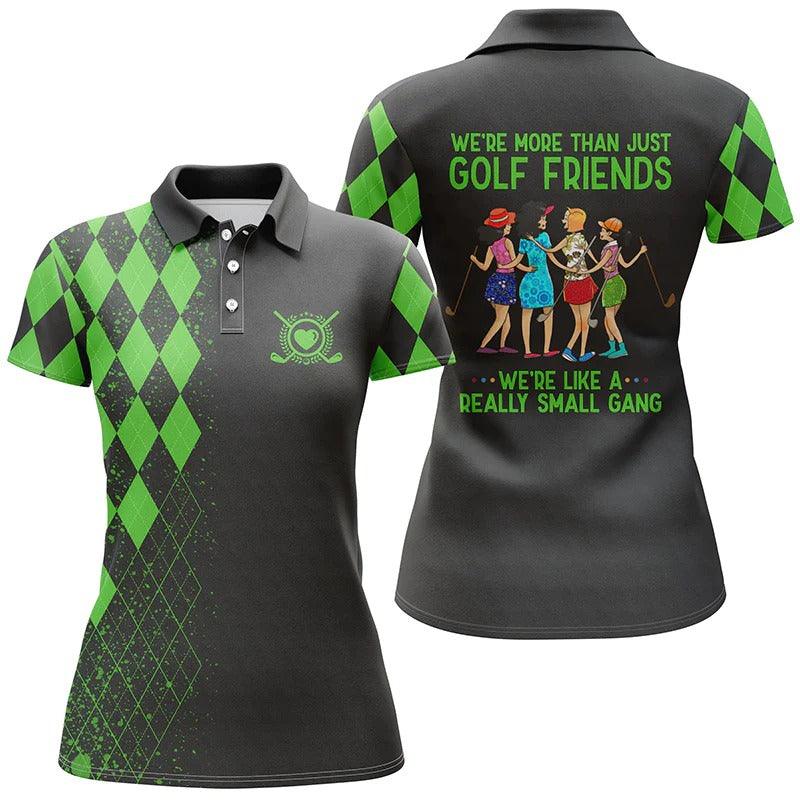 Golf Women Polo Shirt, Multi-color Polo Shirts, We're More Than Just Golf Friends We're Small Gang - Perfect Polo Shirt For Golfers, Golf Lovers - Image 4