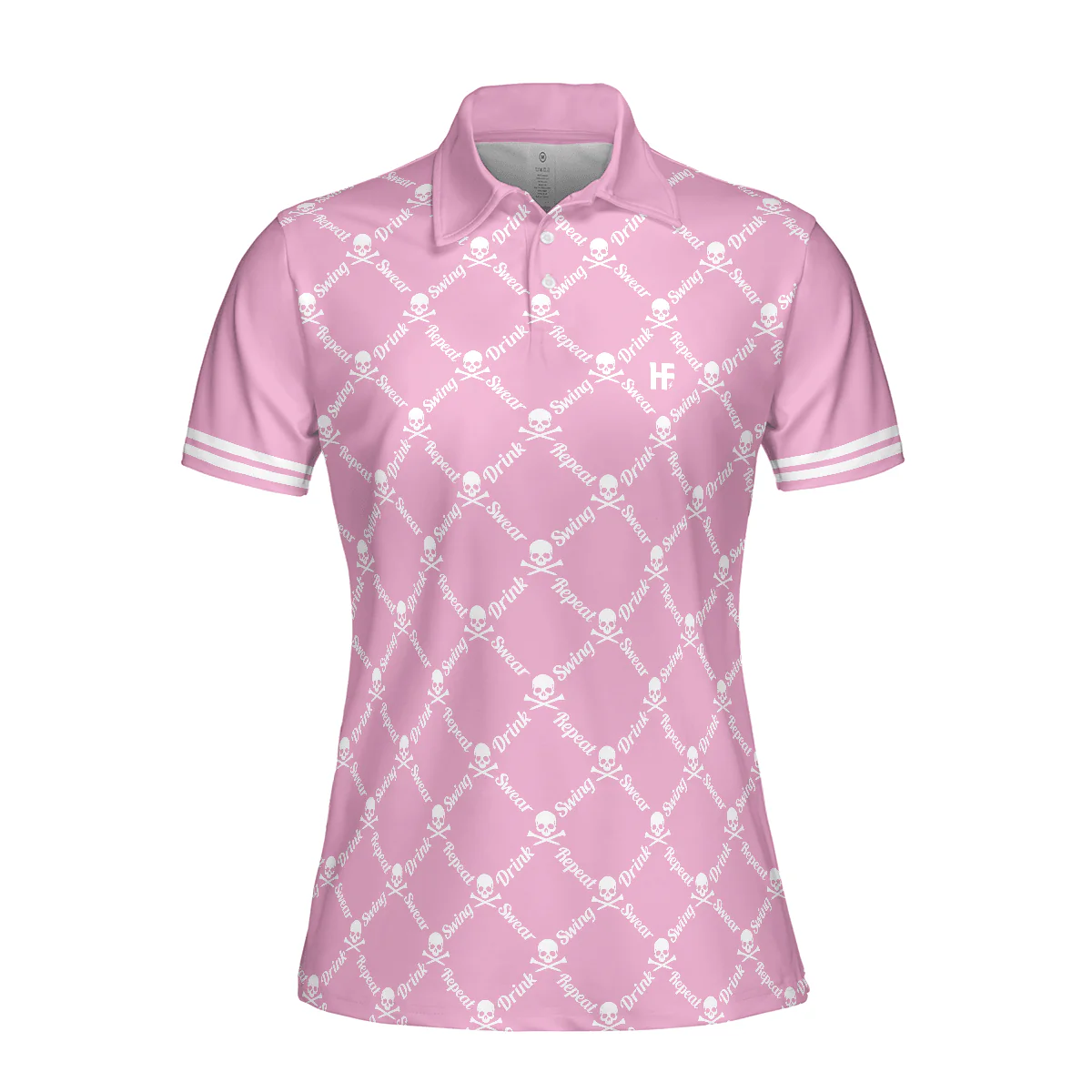 Golf Women Polo Shirt, Pink Golfing Women Polo Shirts, Unique Golf Gift For Ladies, Golfers, Golf Sport Lovers, Female Players - Image 4