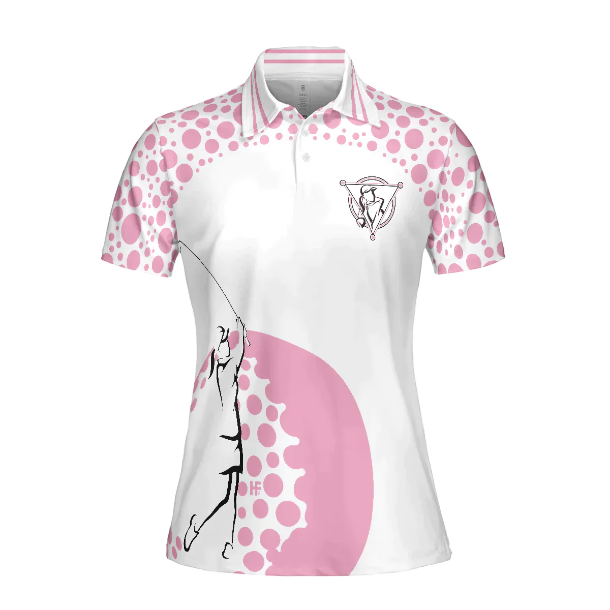 Golf Women Polo Shirt, Real Grandmas Play Golf, White And Pink Golf Women Polo Shirts, Funny Female Golf Gift For Golfers, Ladies, Golf Lovers