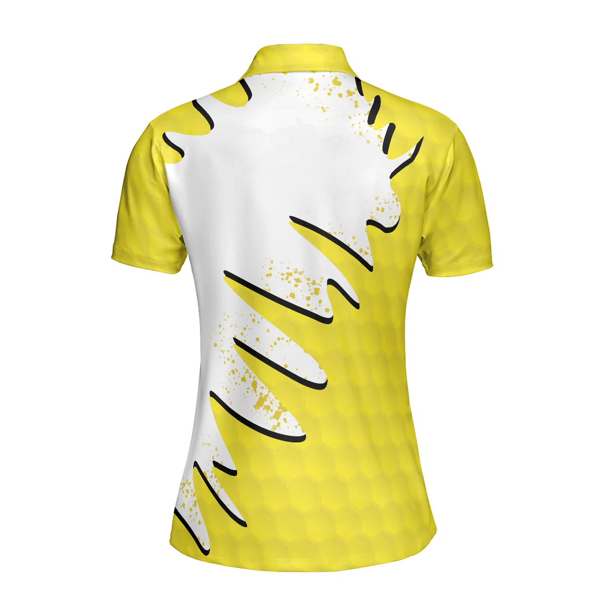 Golf Women Polo Shirt, Sporty And Cute Golf Girl Golf Women Polo Shirts, White And Yellow Golf Shirt For Ladies - Perfect Gift For Golfer, Golf Lovers - Image 3