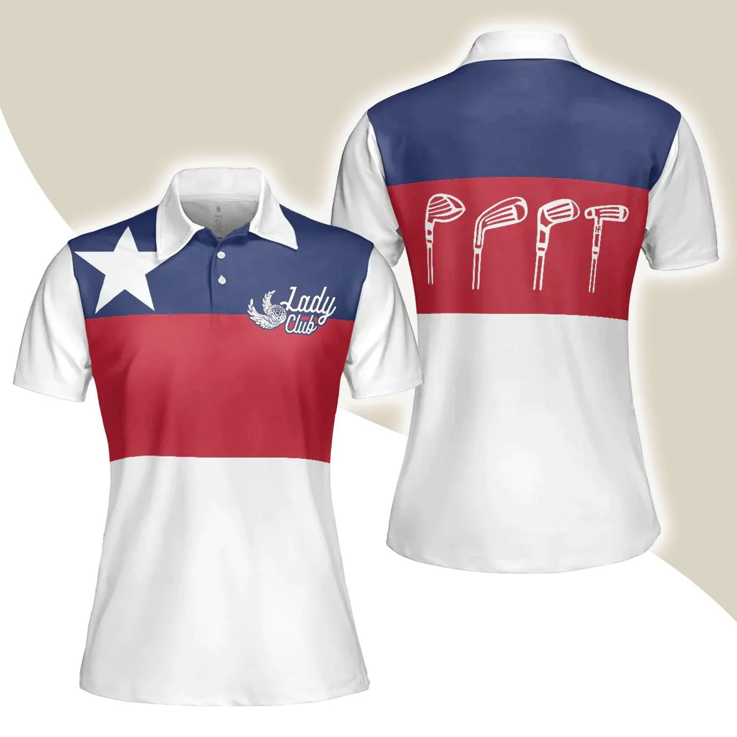 Golf Women Polo Shirt, Texas Flag Lady Club Women Polo Shirts, Perfect Cool Golfing Gift For Squad Texas, Ladies, Female, Golfers, Golf Lovers