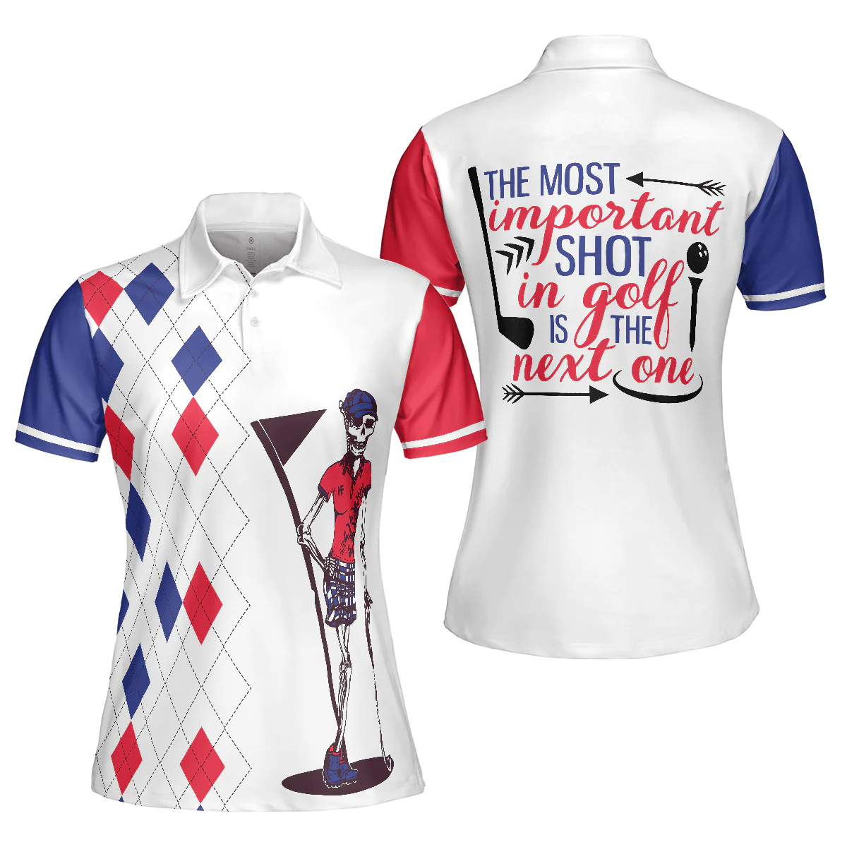 Golf Women Polo Shirt - The Most Important Shot In Golf Is The Next One Golf Women Polo Shirts, Perfect Gift For Women, Ladies, Golfers, Golf Lovers - Image 2