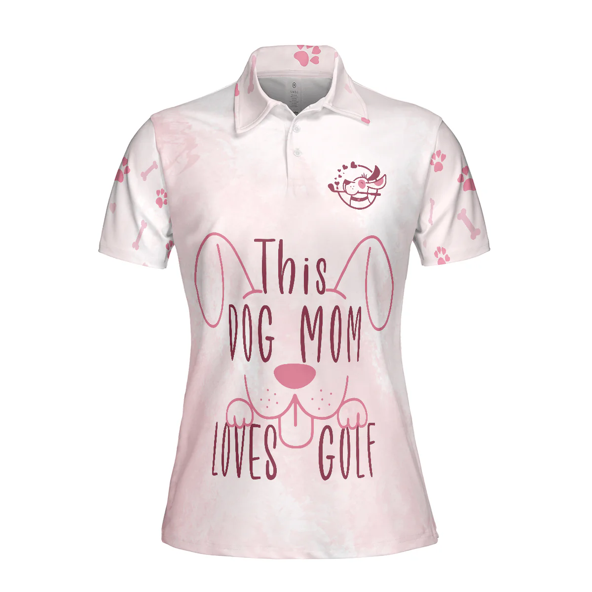 Golf Women Polo Shirt, This Dog Mom Loves Golf Women Polo Shirt, Perfect Cool Golfing Gift For Dog Lovers, Ladies, Female, Golfers, Golf Lovers - Image 4