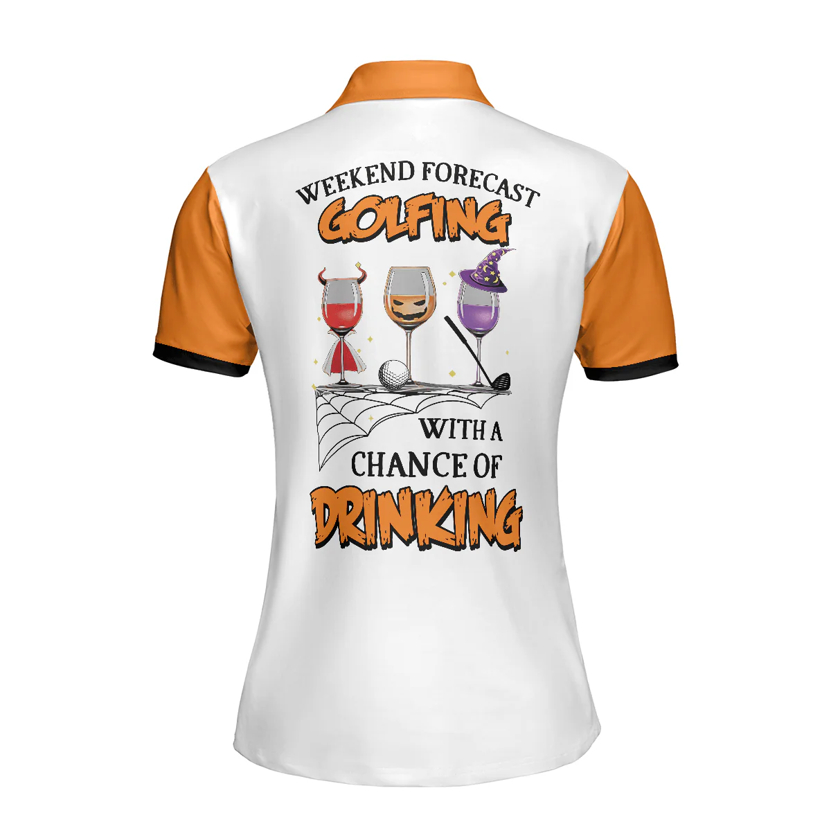 Golf Women Polo Shirt, Weekend Forecast Golfing With A Chance Of Drinking Golf Women Polo Shirts, Halloween Gift For Ladies, Golfers, Golf Lovers - Image 3