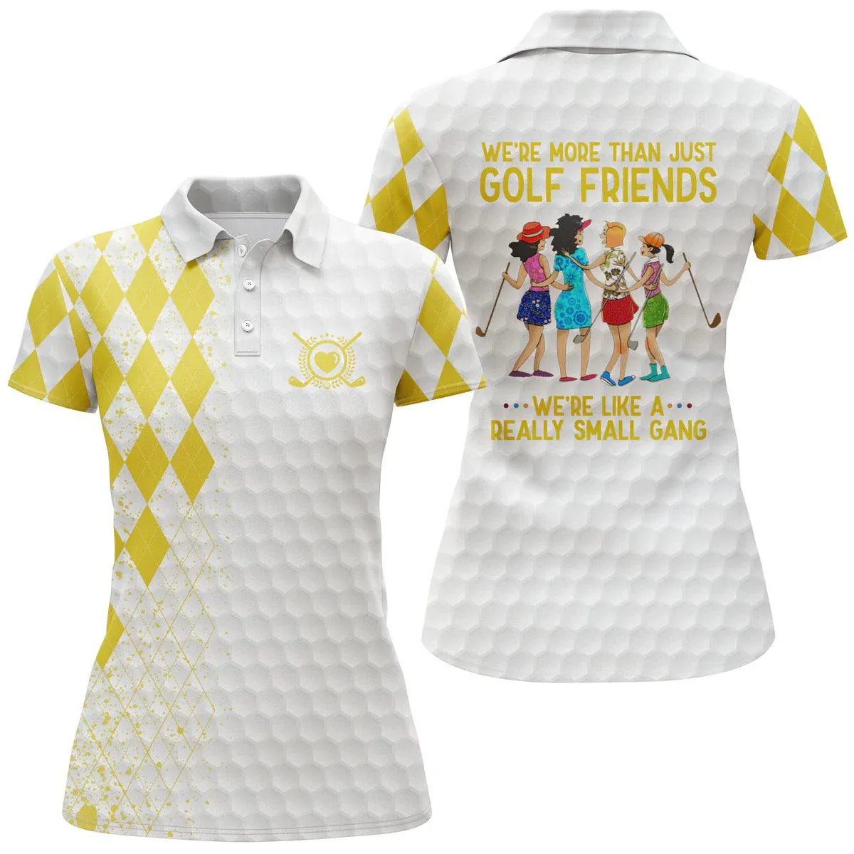 Golf Women Polo Shirts, Multi-color We're More Than Just Golf Friends We're Small Gang Golf Polo Shirts - Perfect Gift For Golfers, Golf Lovers - Image 5