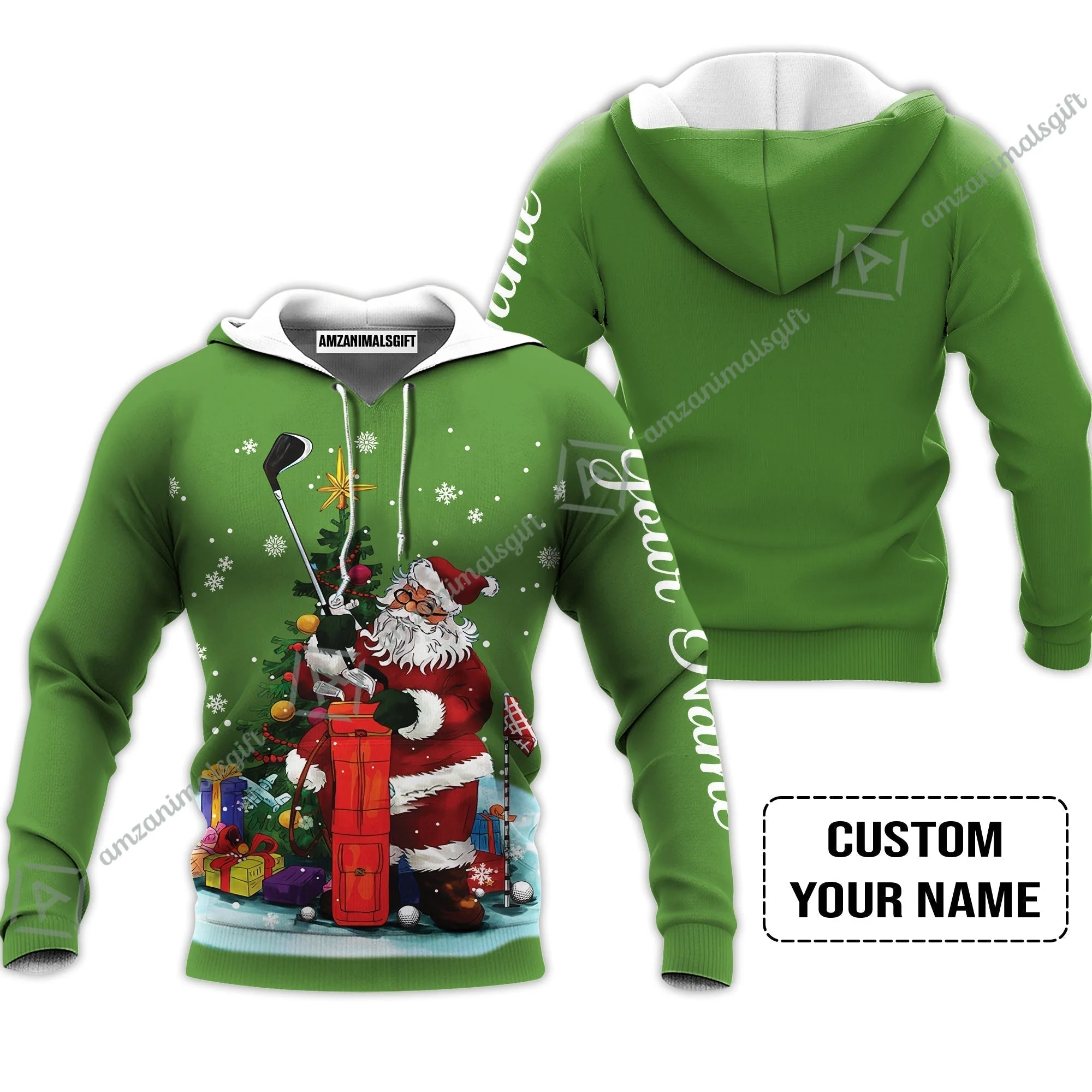 Golf Women Sleeveless Polo Shirt - Christmas Custom Name, Santa Golfer Apparel - Personalized Gift For Golf Lover - Image 5