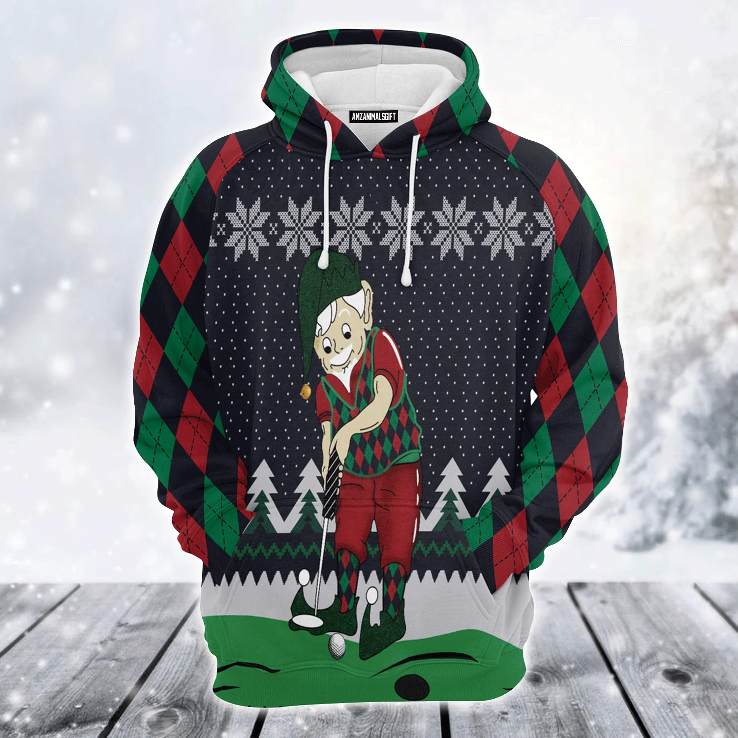 Golfer Premium Christmas Hoodie, Golf Lover Unisex Hoodie For Men & Women - Perfect Gift For Christmas, Golf Lover - Image 2