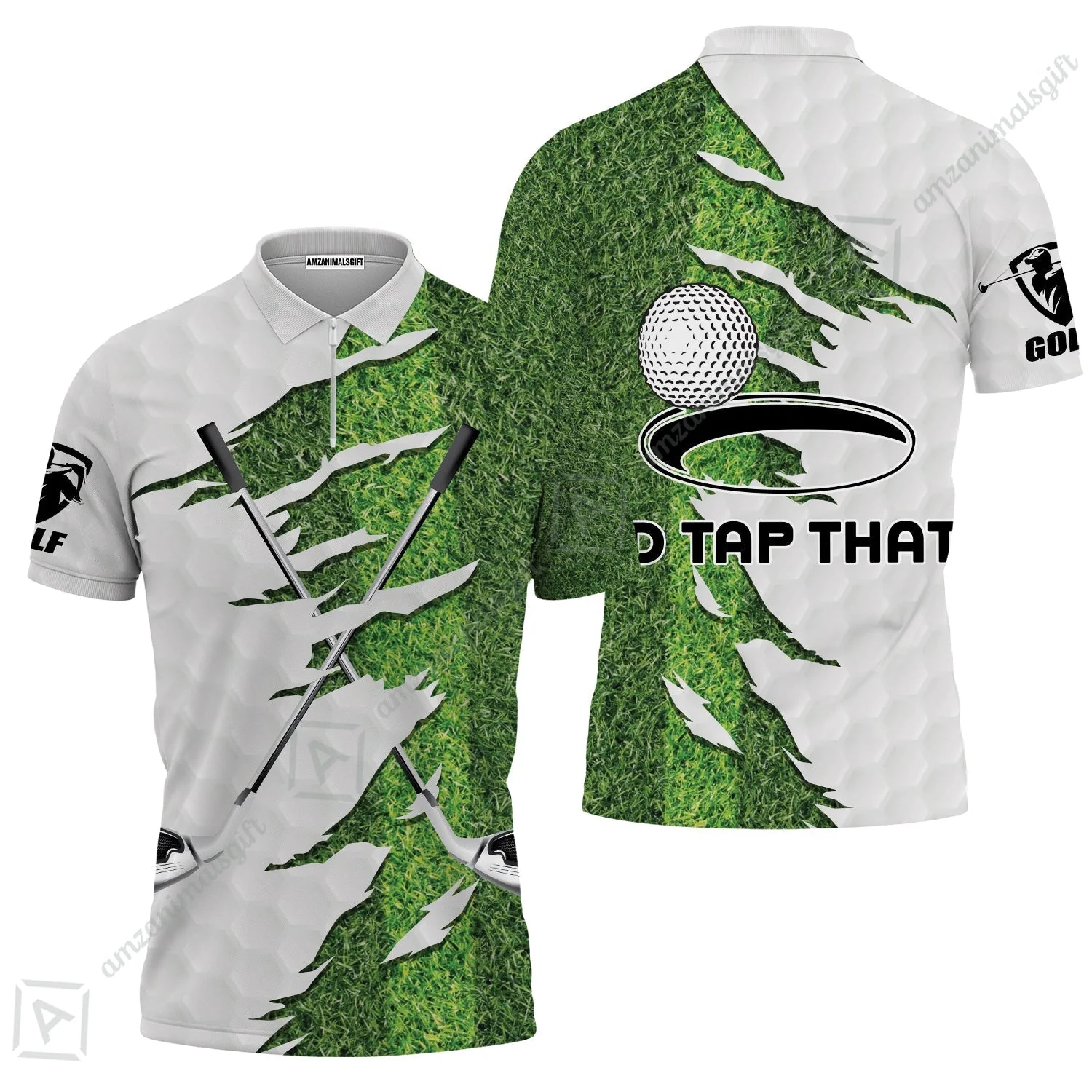Green Golf Course Hawaiian Shirt, I'd Tap That Golf Hawaiian Shirt - Image 3