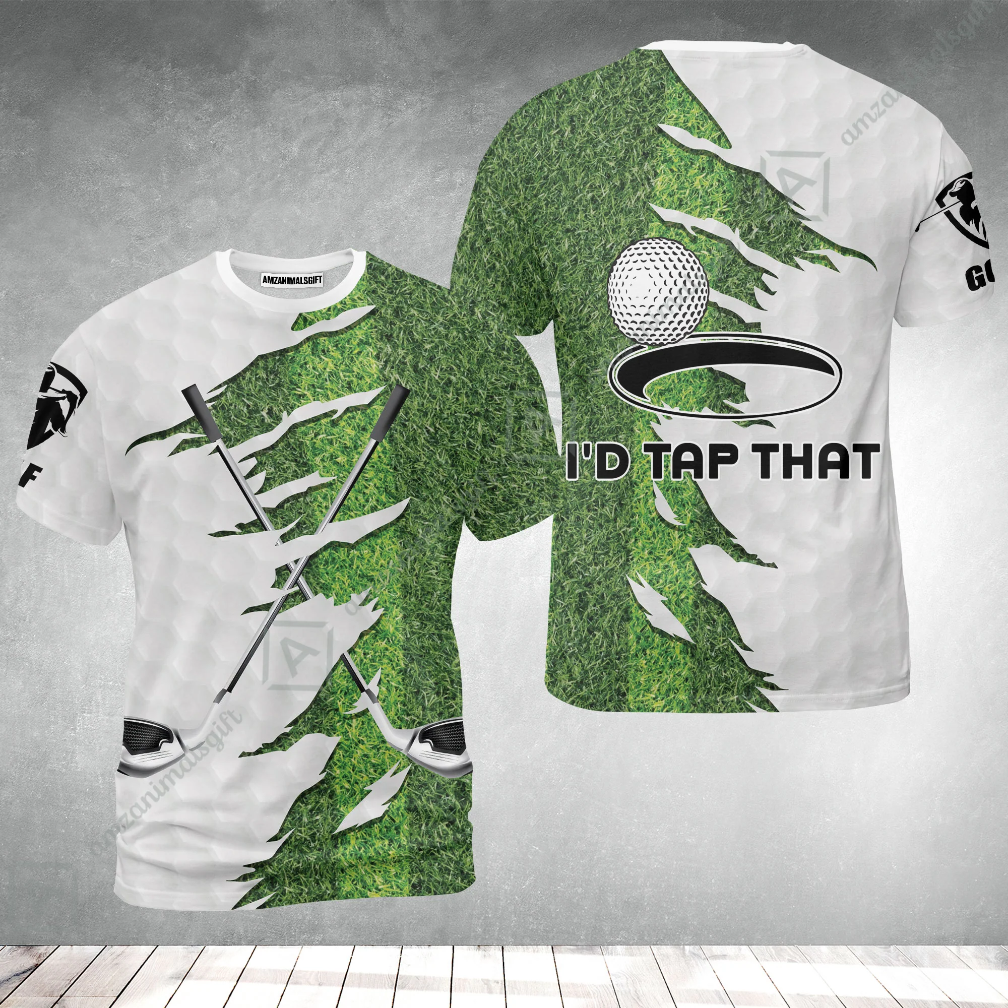 Green Golf Course T-Shirt, I'd Tap That Golf T-Shirt - Image 2