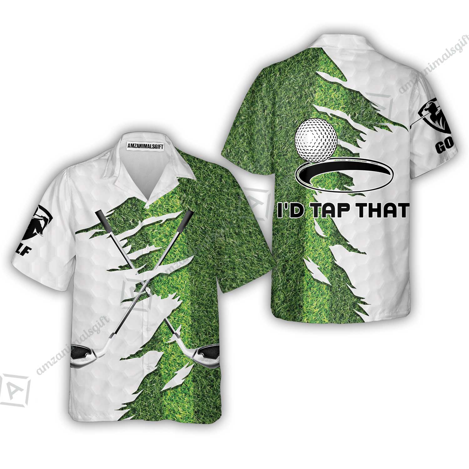 Green Golf Course T-Shirt, I'd Tap That Golf T-Shirt - Image 3