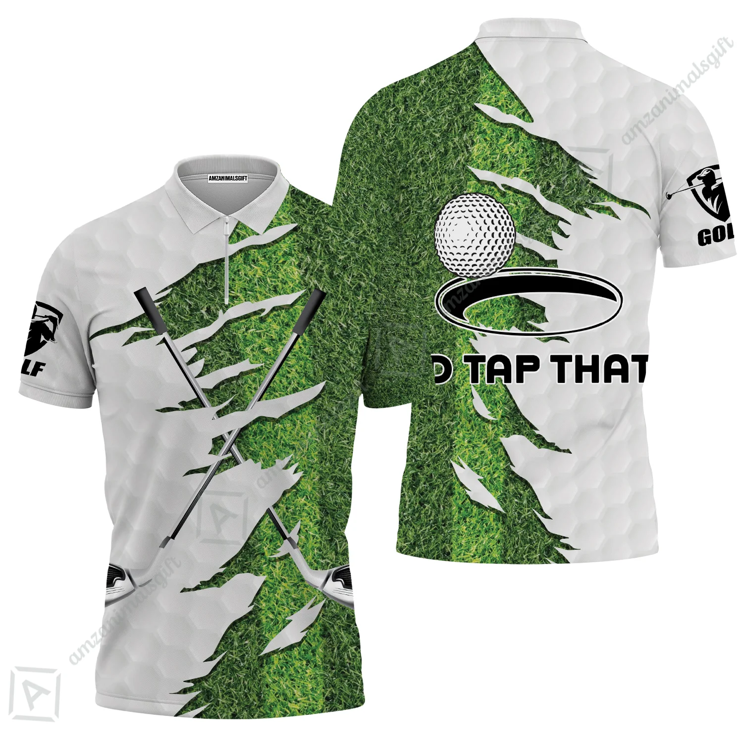 Green Golf Course T-Shirt, I'd Tap That Golf T-Shirt - Image 4