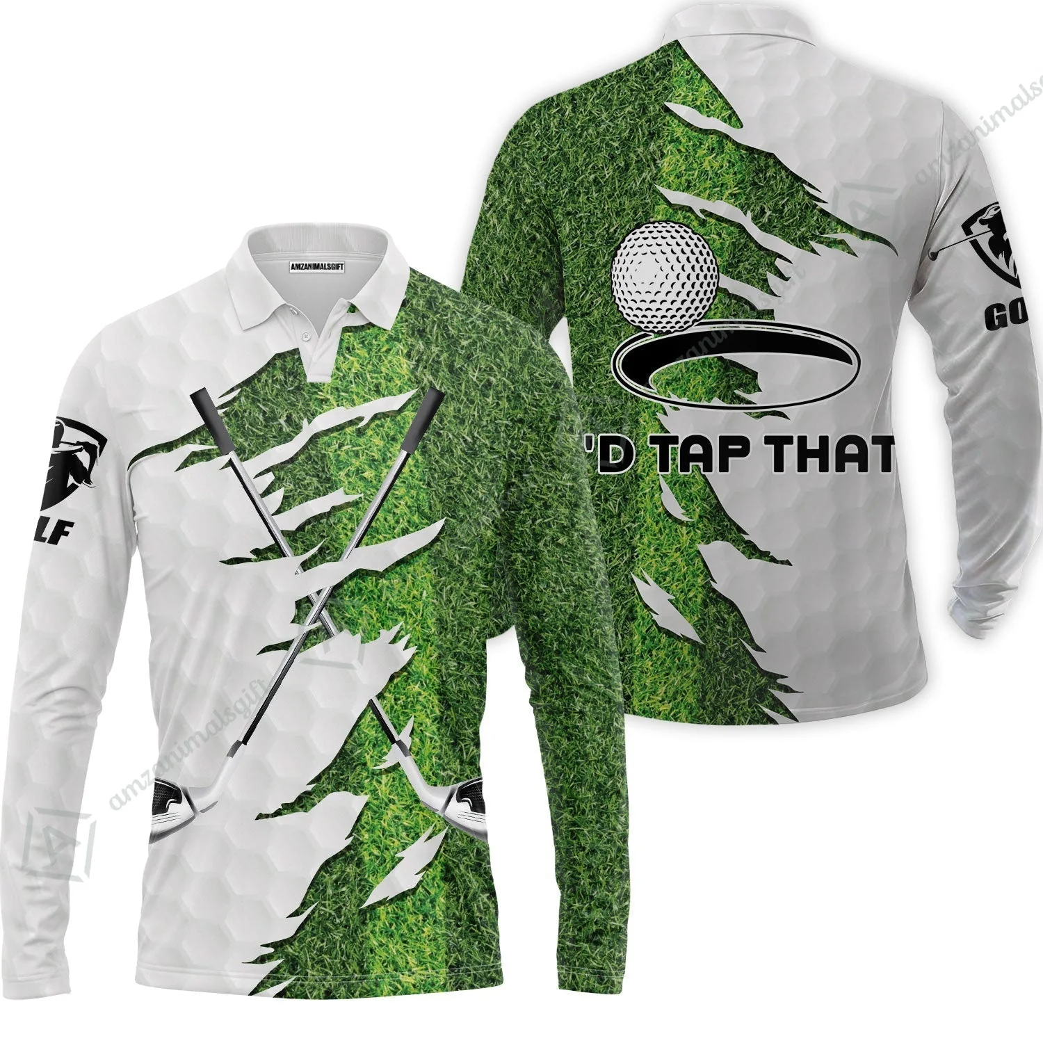 Green Golf Course T-Shirt, I'd Tap That Golf T-Shirt - Image 5
