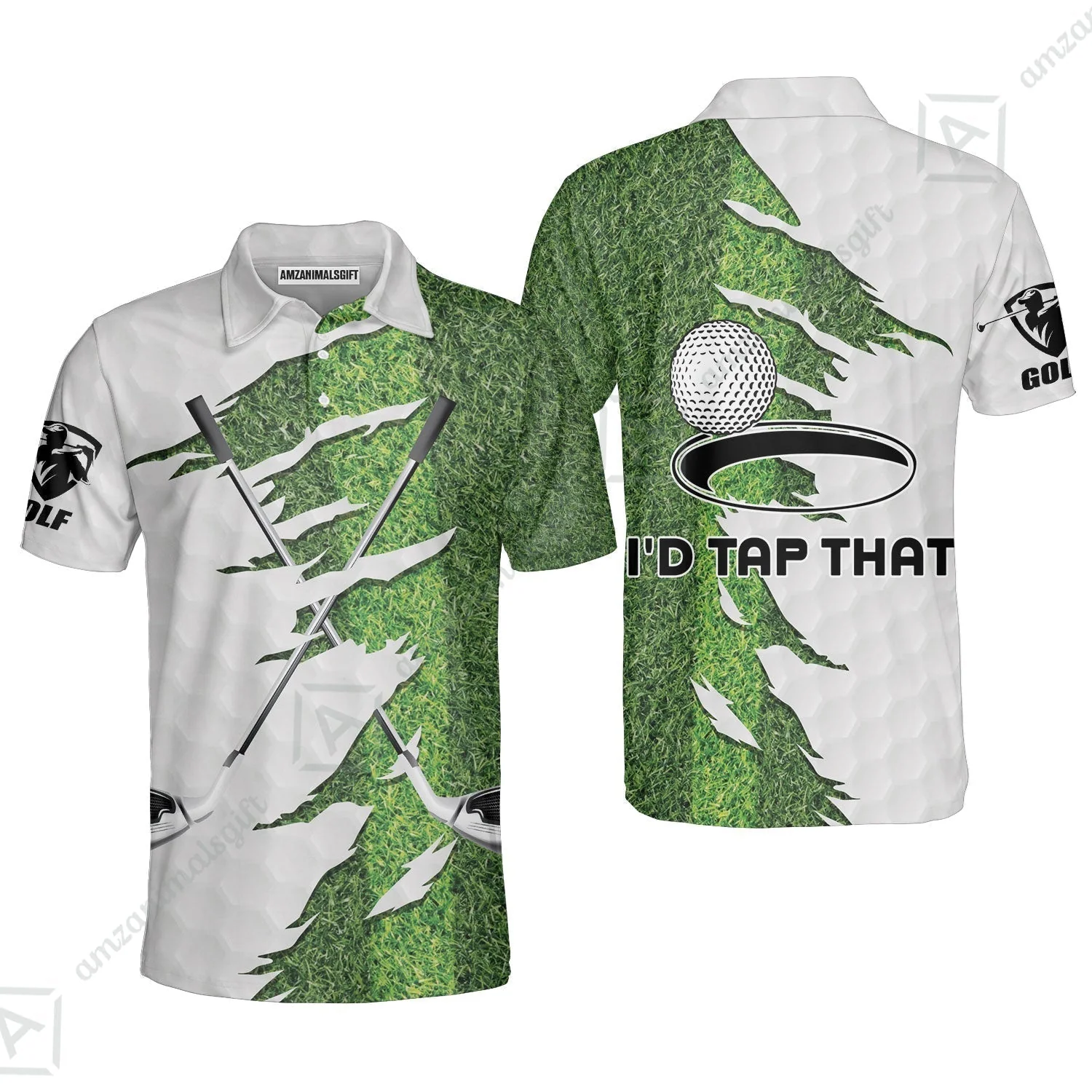 Green Golf Course T-Shirt, I'd Tap That Golf T-Shirt - Image 6