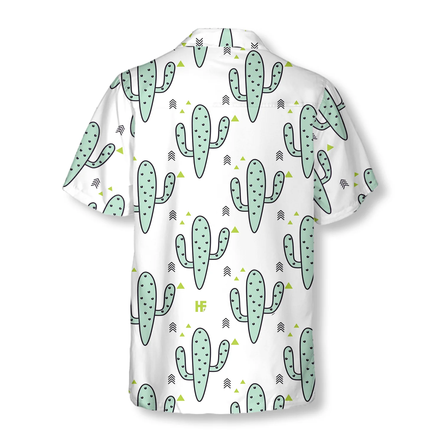 Green Mint Cactuses Pattern Aloha Hawaiian Shirt For Summer, Colorful Shirt For Men Women, Perfect Gift For Friend, Team, Family - Image 4