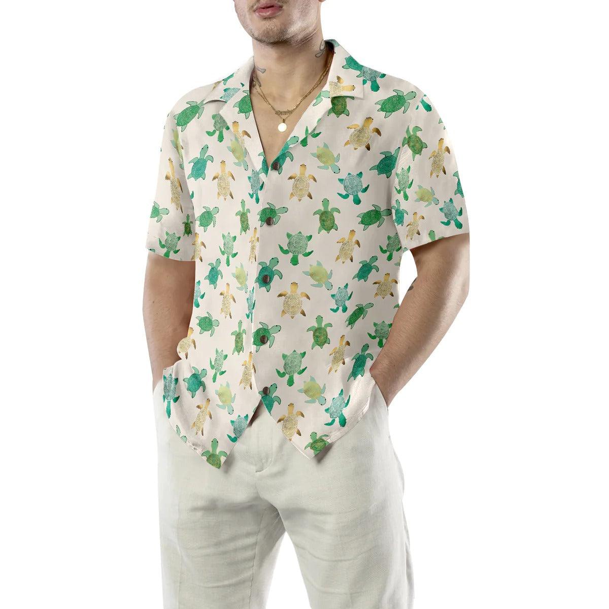 Green Sea Turtle Hawaiian Shirt, Turtle Shirt For Men & Women - Perfect Gift For Turtle Lover, Friend, Family - Image 2