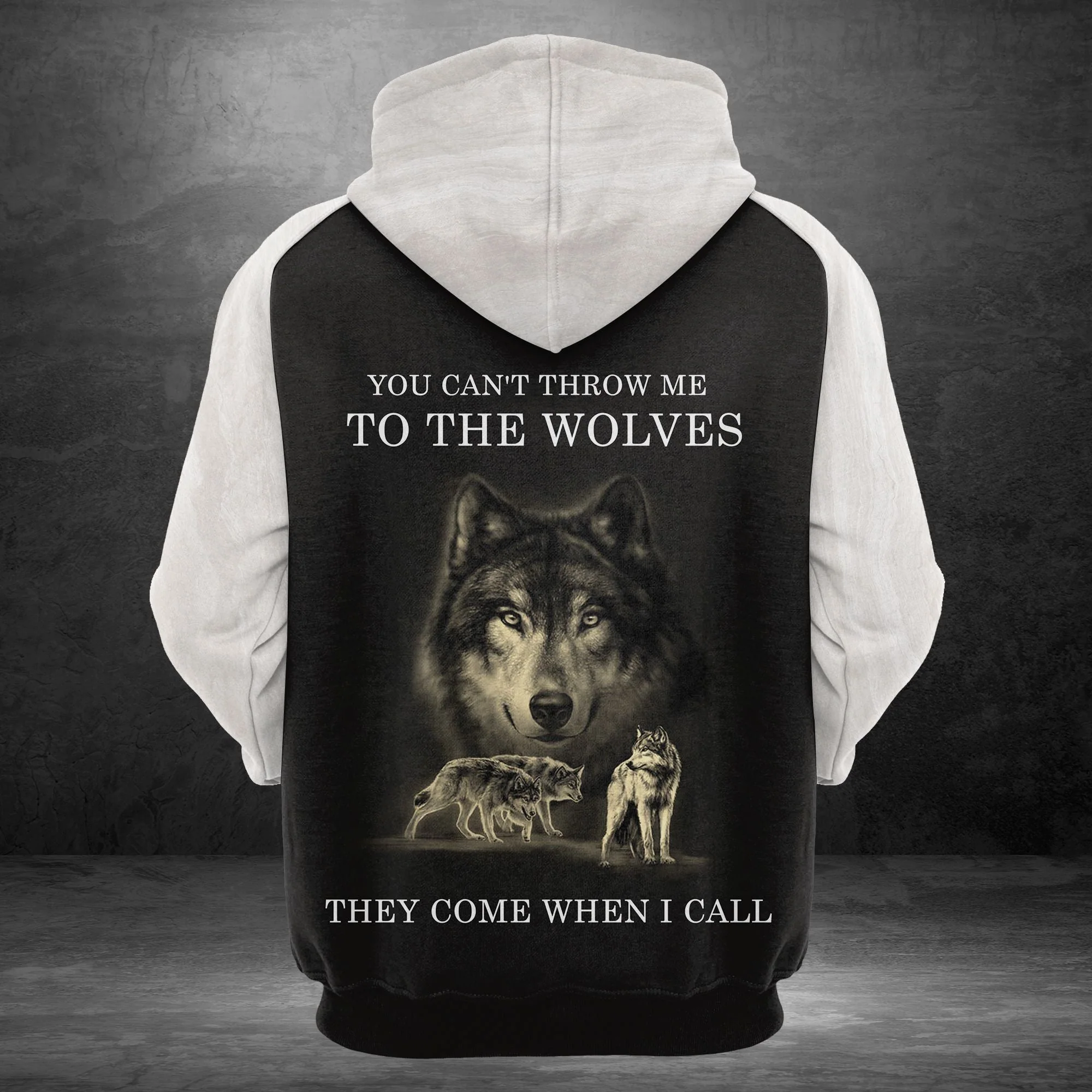 Grey Wolf Pullover Premium Hoodie They Come When I Call Wolves, Perfect Outfit For Men And Women On Christmas New Year Autumn Winter - Image 3