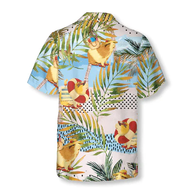 Guinea Pig Hawaiian Shirt, Blue Beach, Guinea Pig On The Beach Aloha Shirt For Men - Perfect Gift For Husband, Boyfriend, Friend, Family - Image 3