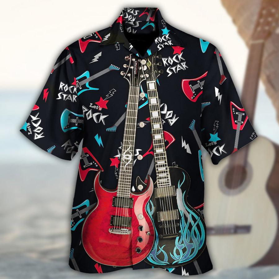 Guitar Aloha Hawaiian Shirt For Summer, Guitar All I Need Is Playing Music Hawaiian Shirts Outfit For Men Women, Music Guitar Lovers