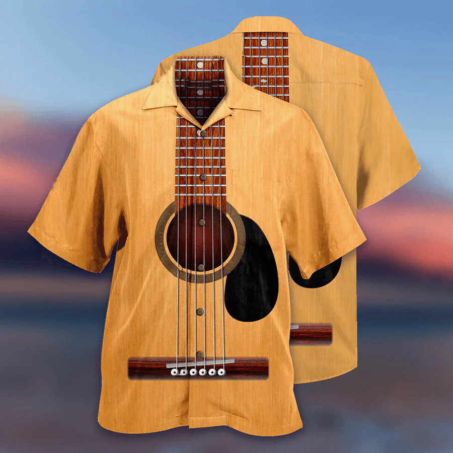 Guitar Amazing Music Basic Aloha Hawaiian Shirt For Summer, Guitar Hawaiian Shirts Matching Outfit For Men Women, Music Guitar Lovers - Image 2