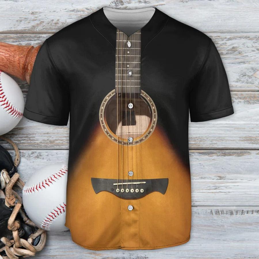 Guitar Baseball Jersey, Guitar Style Vintage Music Guitarist Baseball Tee Jersey Shirt For Men And Women - Perfect Gift For Guitar Lovers, Music Lovers - Image 2