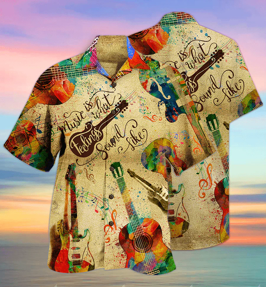 Guitar Can Sing Aloha Hawaiian Shirt For Summer, Guitar Music Is What Feeling Sound Like Hawaiian Shirts Outfit For Men Women, Music Guitar Lovers