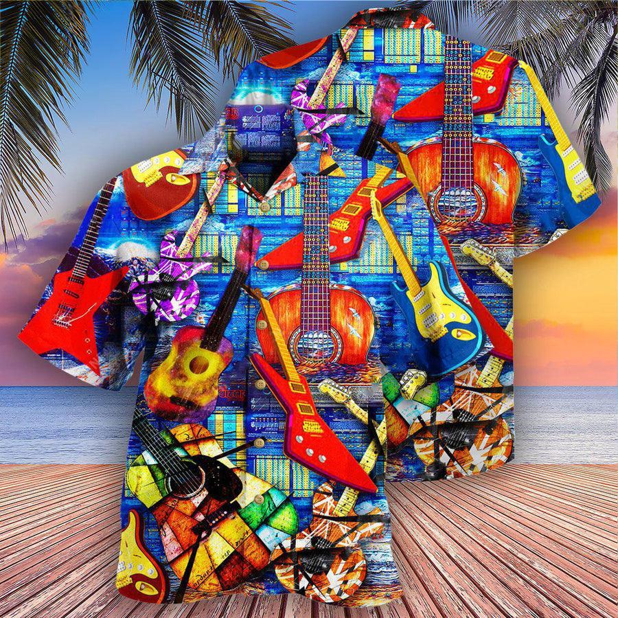Guitar Cat Aloha Hawaiian Shirt For Summer, Life Is Full Of Choices And I Choose Hawaiian Shirts Outfit For Men Women, Music Guitar Lovers