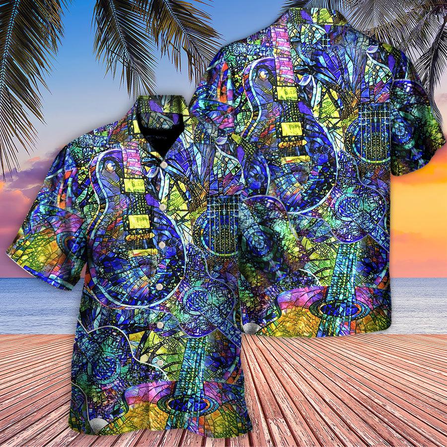 Guitar Love Life Aloha Hawaiian Shirt For Summer, Colorful Guitar Hawaiian Shirts Matching Outfit For Men Women, Music Guitar Lovers - Image 2