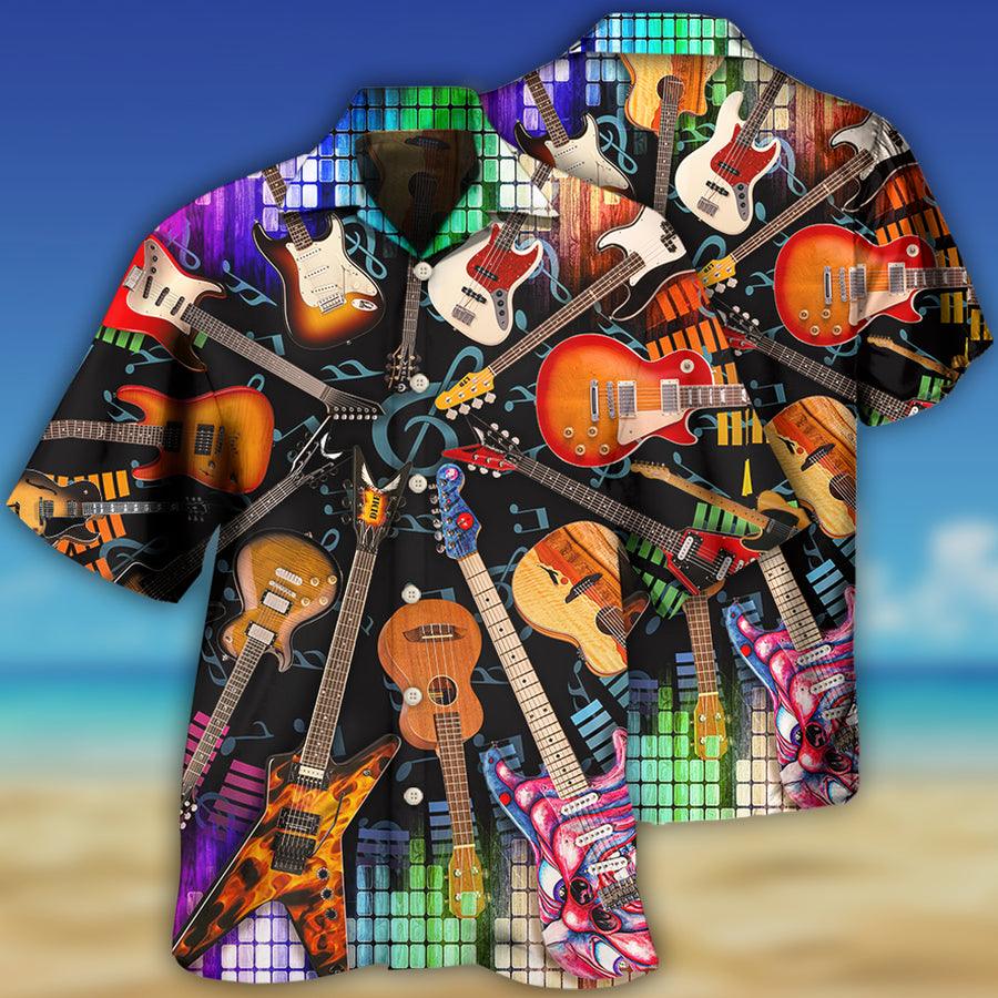 Guitar Love Music Style Aloha Hawaiian Shirt For Summer, Guitar Hawaiian Shirts Matching Outfit For Men Women, Music Guitar Lover - Image 2