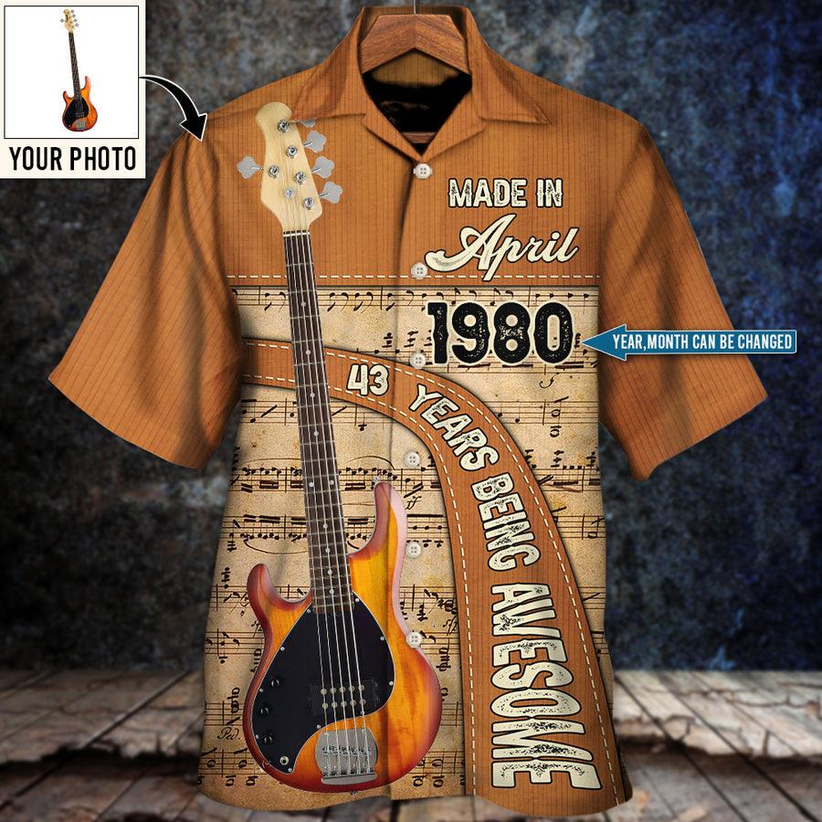 Guitar Lover Years Of Being Awesome Custom Aloha Hawaiian Shirt For Summer, Personalized Guitar Hawaiian Shirts For Men Women, Guitar Lovers - Image 4