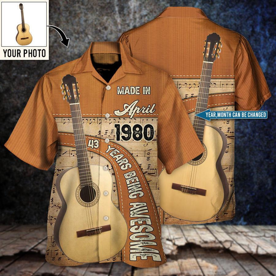 Guitar Lover Years Of Being Awesome Custom Aloha Hawaiian Shirt For Summer, Personalized Guitar Hawaiian Shirts For Men Women, Guitar Lovers - Image 5