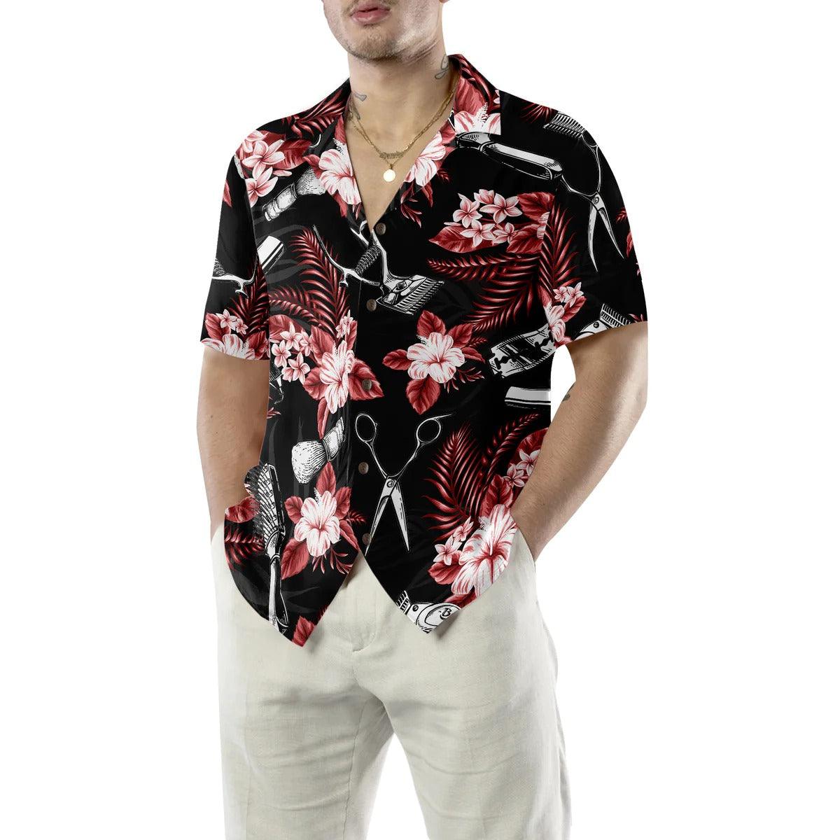 Hair Stylist Aloha Hawaiian Shirt, Hair Stylist I'll Cut You Hawaiian Shirt, Tropical Pattern Hawaiian Shirt - Gift For Men Women, Friends, Family - Image 5