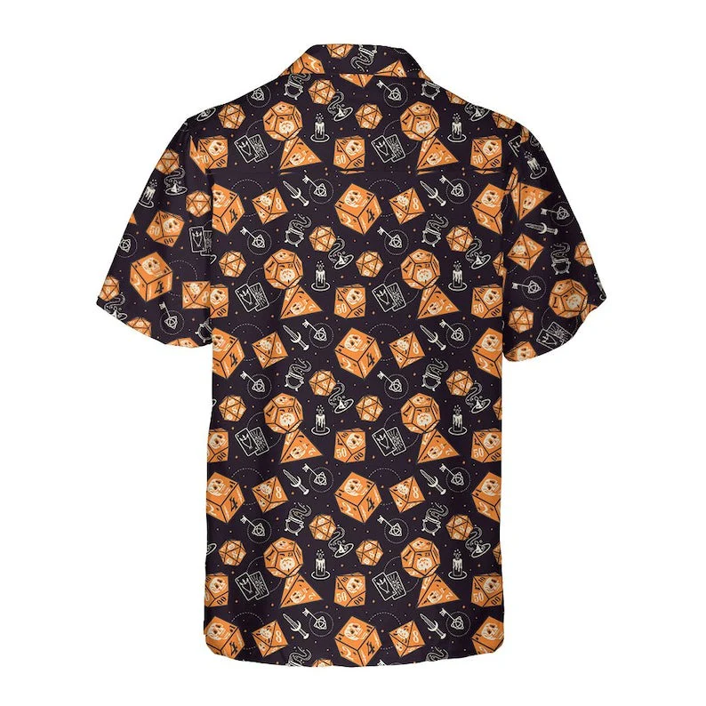 Halloween DnD Hawaiian Shirt, Dice Hawaiian Shirt, DnD Halloween Aloha Shirt For Men & Women - Halloween Gift For Members Family, Friends - Image 2