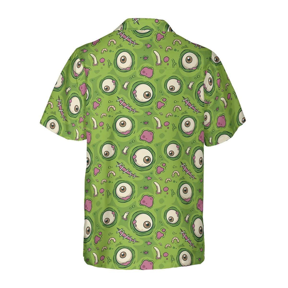 Halloween Hawaiian Shirt, Creepy Halloween Zombie Skin Hawaiian Shirt - Perfect Gift For Lover, Friend, Family - Image 2