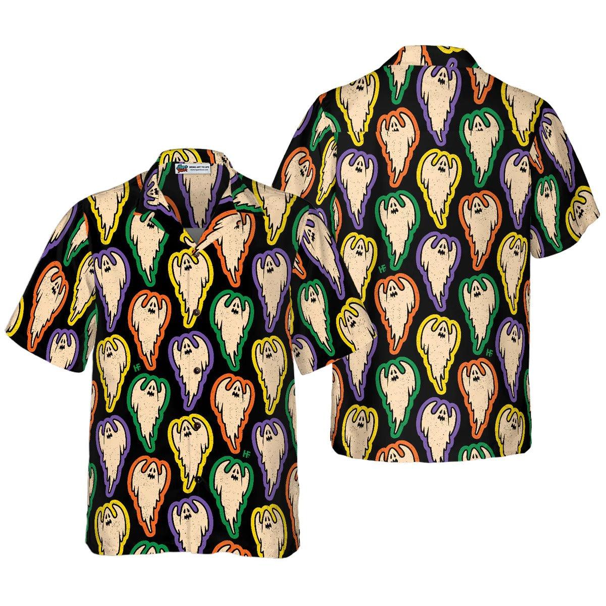 Halloween Hawaiian Shirt, Ghosts Aloha Hawaiian Shirt, Carton Aloha Shirt - Perfect Gift For Lover, Friend, Family - Image 3