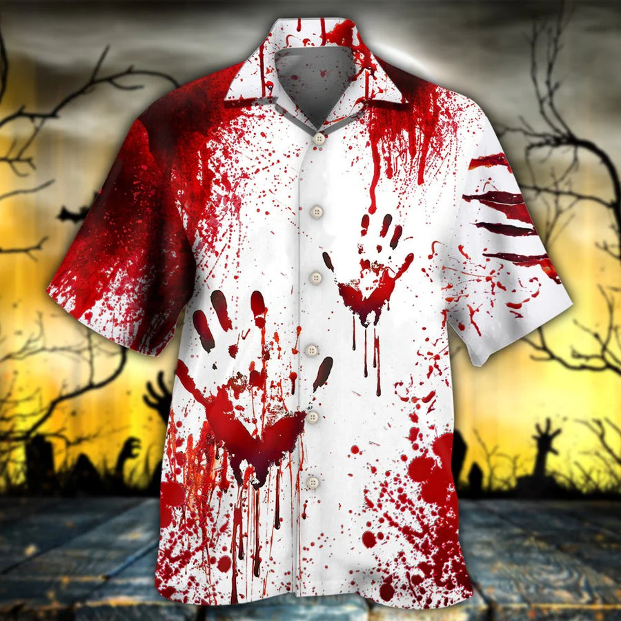 Halloween Hawaiian Shirt, Halloween Clown They'll Never Find You, Scary Eyes Aloha Shirt For Men & Women - Halloween Gift For Members Family, Friends - Image 2