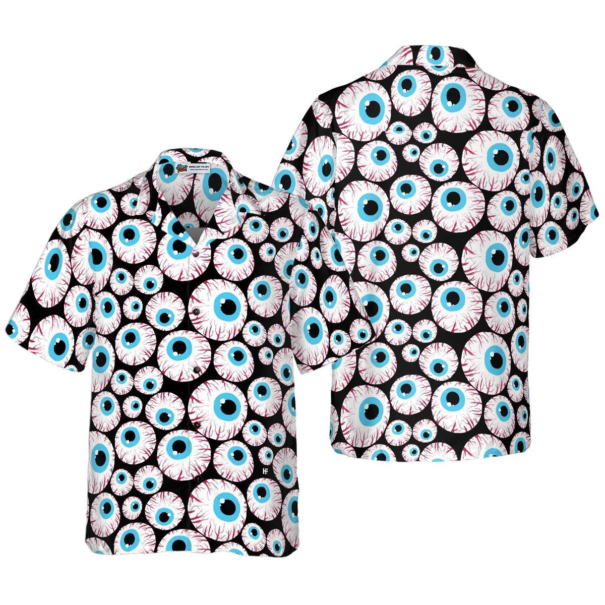 Halloween Hawaiian Shirt, Halloween Creepy Eyeballs Aloha Hawaiian Shirt - Perfect Gift For Lover, Friend, Family - Image 4