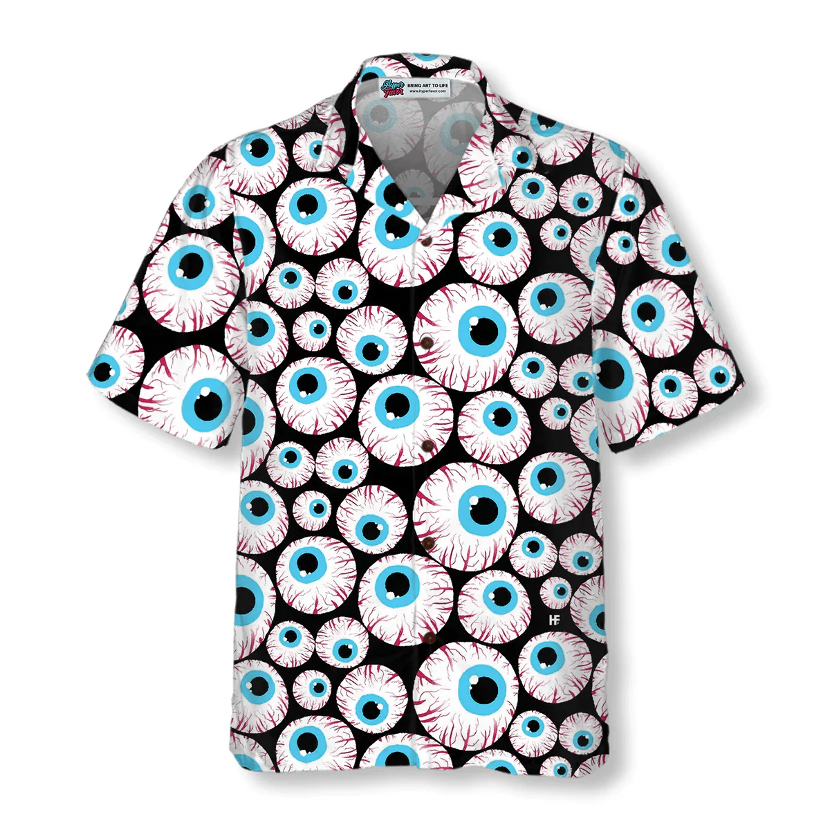 Halloween Hawaiian Shirt, Halloween Creepy Eyeballs Aloha Hawaiian Shirt - Perfect Gift For Lover, Friend, Family - Image 5