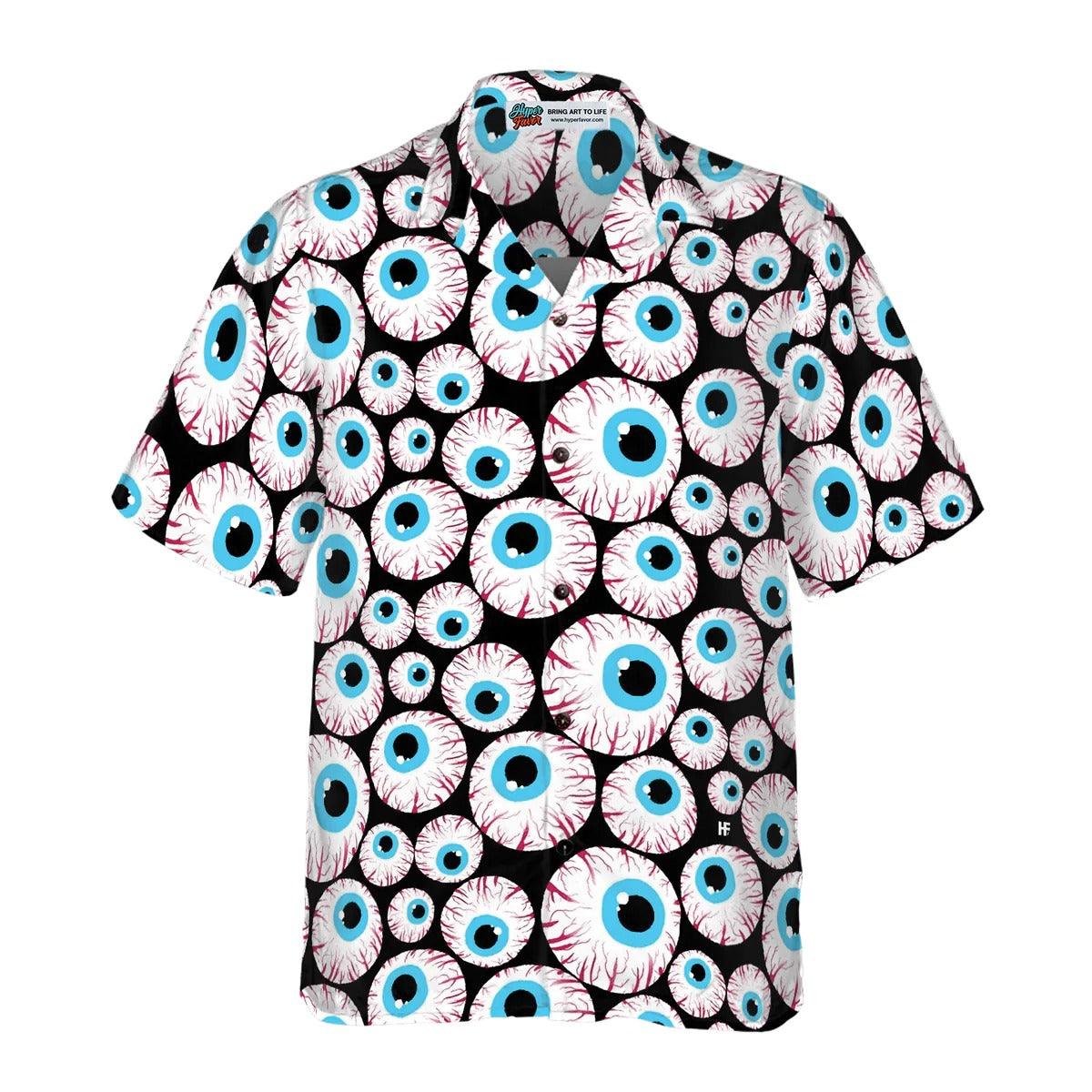 Halloween Hawaiian Shirt, Halloween Creepy Eyeballs Aloha Hawaiian Shirt - Perfect Gift For Lover, Friend, Family - Image 6