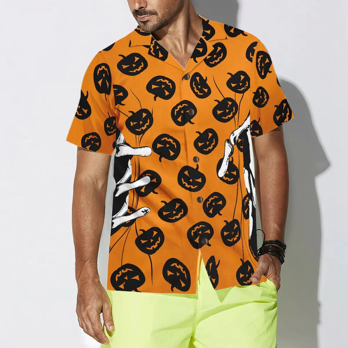 Halloween Skeleton Hand Hawaiian Shirt - Perfect Gift For Lover, Friend, Family