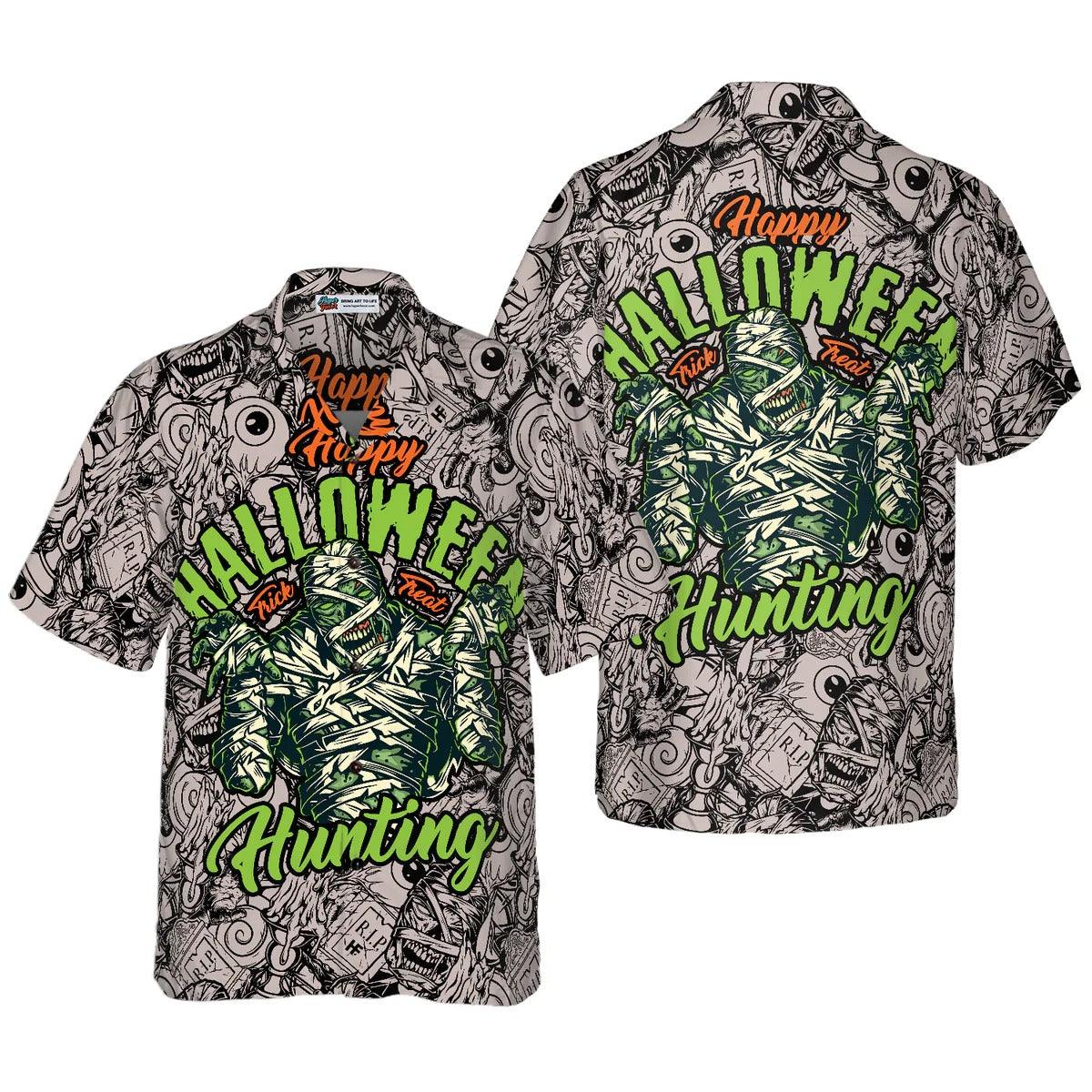 Halloween Vintage Scary Mummy Hawaiian Shirt- Perfect Gift For Lover, Friend, Family - Image 5