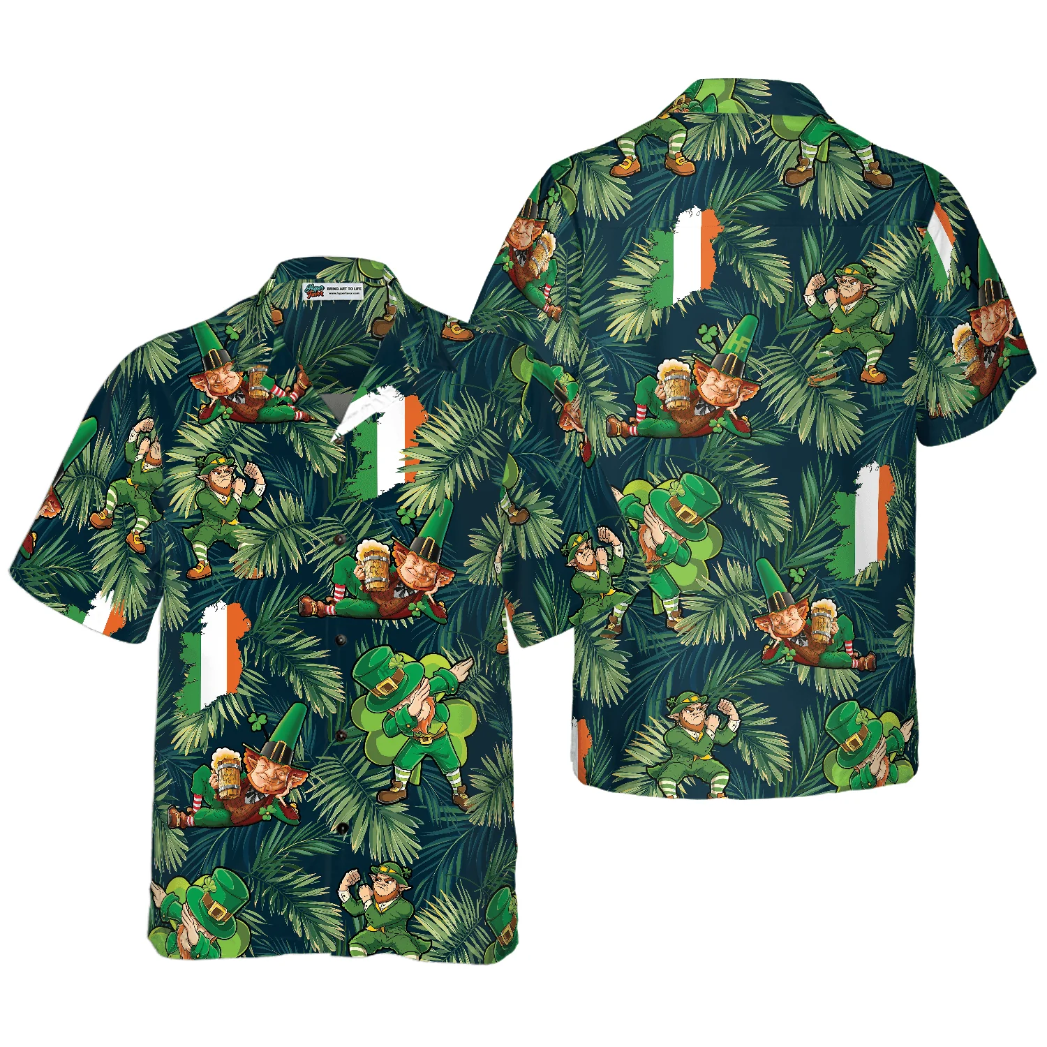 Happy Saint Patrick's Day Irish Leprechaun Hawaiian Shirt, Colorful Summer Aloha Shirts For Men Women, Perfect Gift For Husband, Wife, Friend