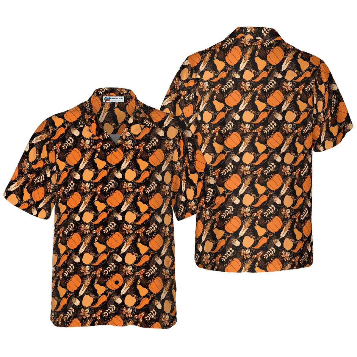 Happy Thanksgiving Day Hawaiian Shirt, Pumpkin Aloha Hawaiian Shirt - Perfect Gift For Lover, Friend, Family - Image 3