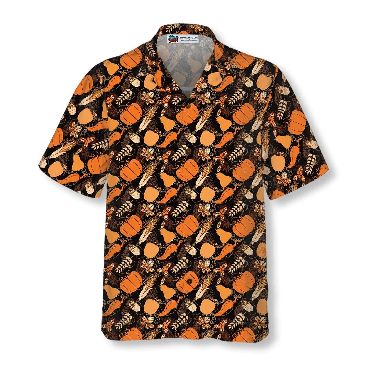 Happy Thanksgiving Day Hawaiian Shirt, Pumpkin Aloha Hawaiian Shirt - Perfect Gift For Lover, Friend, Family - Image 4